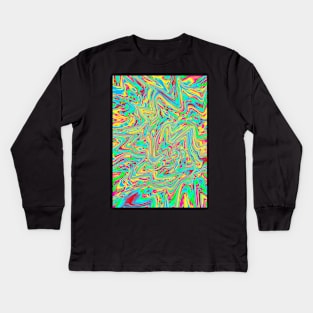 Trippy Spiral Abstract Kids Long Sleeve T-Shirt